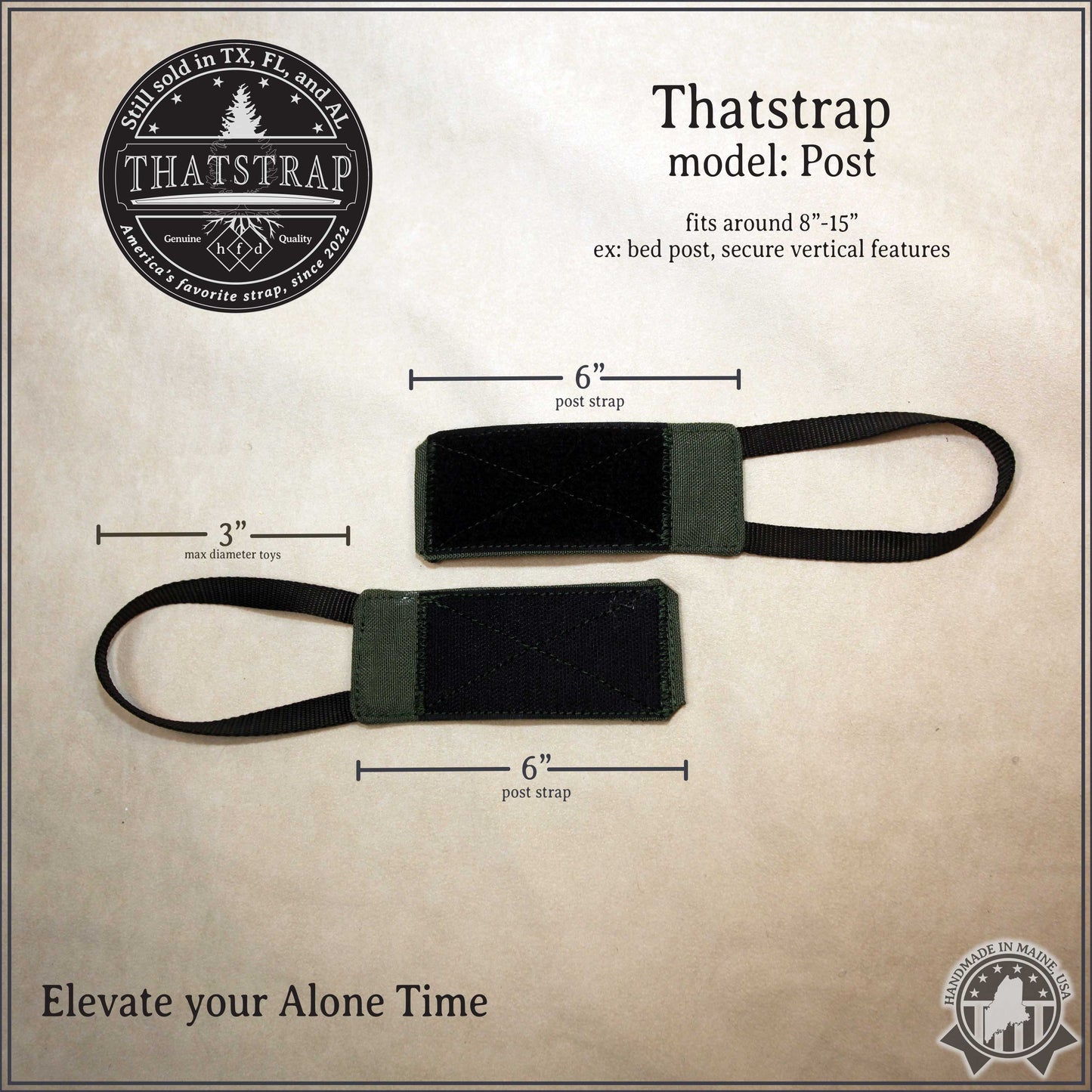 ThatStrap Hands-free Toy Holder – Secure Flared-base Dildo Mount for Riding Roommate and Dorm Essentials | Adjustable Adult Sex Toy Adapter for Thrusting, Grinding, and Solo Play